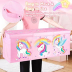 Extra Large Toy Box with Lids, Collapsible Storage Chest - Image 5