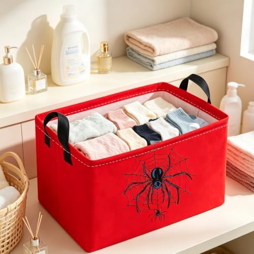 Essme Rectangular Spider Baskets, Halloween Storage Box, Cute Basket - Image 4