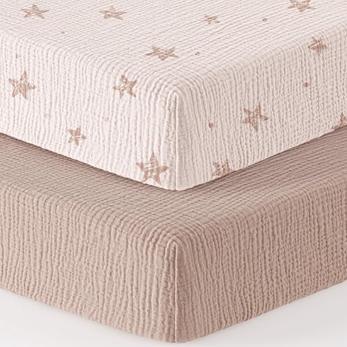 Bearmoss Muslin Mini Crib Sheets by Bearmoss