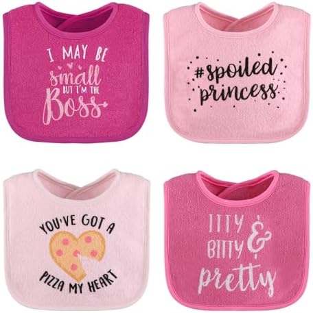 The Peanutshell Baby Girl Terry Bib Set of 8-100% Cotton, Absorbent Baby Bibs - Image 5