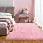6x9 Thick Pink Shag Rug for Girls Bedroom, Soft Plush Fluffy Carpet - Image 6