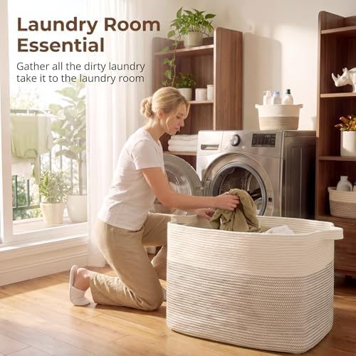 OIASKET 108L Cotton Rope Storage Basket - Image 6