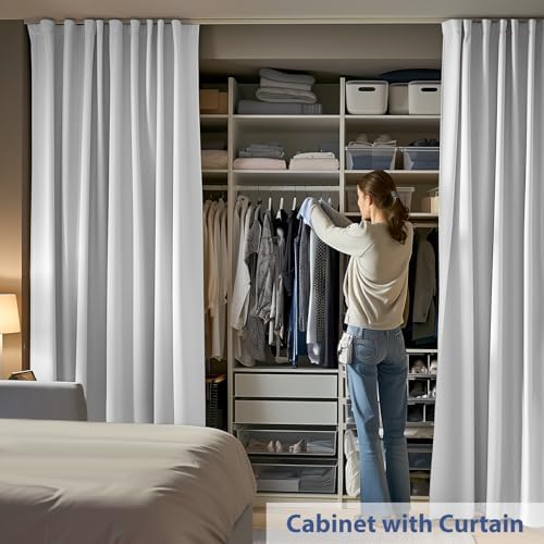 Room Divider Ceiling Mounted Curtains Track Sets Extra Wide Blackout Curtain - Image 4