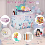 Mermaid Nursery Decor Hamper Pink Laundry Hamper Ocean Fish Animal Baby Girl - Image 5