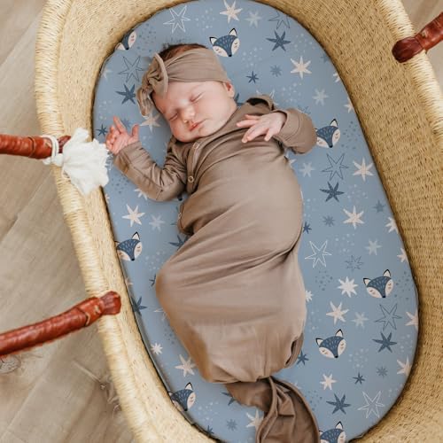 Stretch Fitted Bassinet Sheet Set BROLEX 2 Pack Cradle Sheets - Image 5