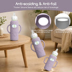 4 Pack Silicone Sleeves for Dr. Brown's Glass Baby Bottles, Anti Breakage Baby - Image 7