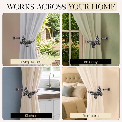 RTZEN Metal Curtain Tiebacks, Drapery Holders - Image 6