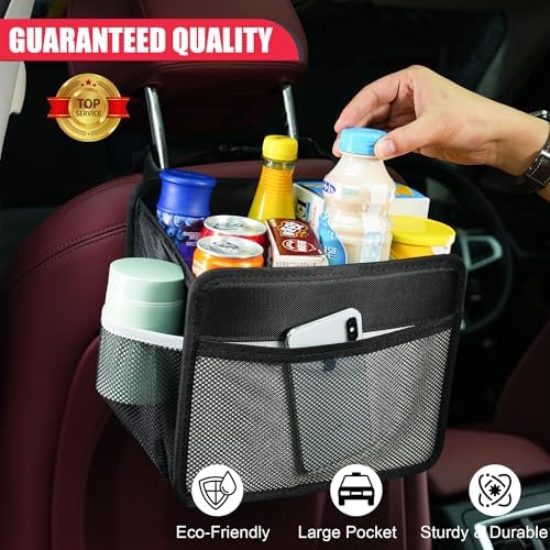 Car Back Seat Organizer and Storage Bag, Premium 1680D Oxford Cloth Collapsible - Image 2