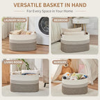Laundry Hamper with Handles, 72L Rope Laundry Basket - Image 4
