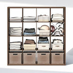Furinno Cubic Extra Thick 16-Cube Closet Organizers and Storage, Amber Pine - Image 6