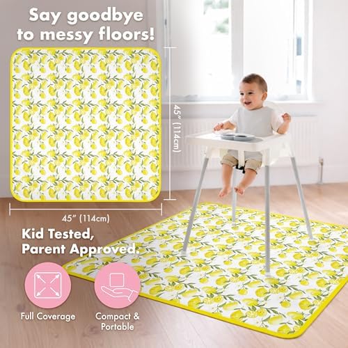 BapronBaby Fresh Lemon Waterproof Splash Mat Catch All Floor Cover - Image 4