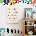 TLESKE Dachshund Alphabet ABC Chart Poster Hanger Frame, Homeschool Preschool - Image 2