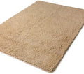 Yeaban Chenille Beige Bathroom Rug 40"x60", Non-Slip Rubber Backing by Yeaban