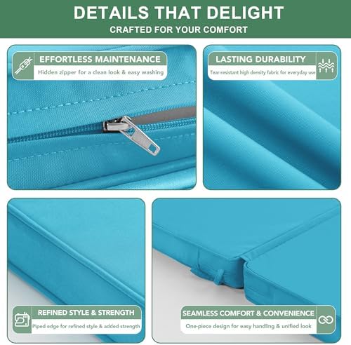 Summsun High Back Patio Dining Chair Cushions 4-Pack, 20 x 20 Inch - Image 5
