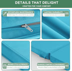 Summsun High Back Patio Dining Chair Cushions 4-Pack, 20 x 20 Inch - Image 5