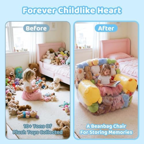 Stuffed Animal Storage Chair, Dual Use Plush Storage Seat - Image 6