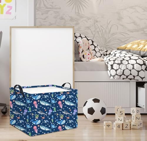 Rectangle Storage Basket with Handles, Collapsible Storage Bin, Books Box - Image 5