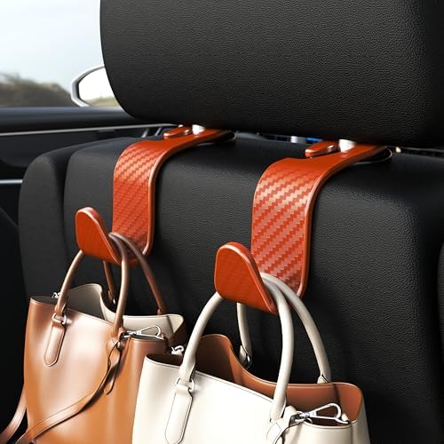 4-Pack Car Headrest Hooks Holds 55lbs Seat Storage Organizer - Image 2