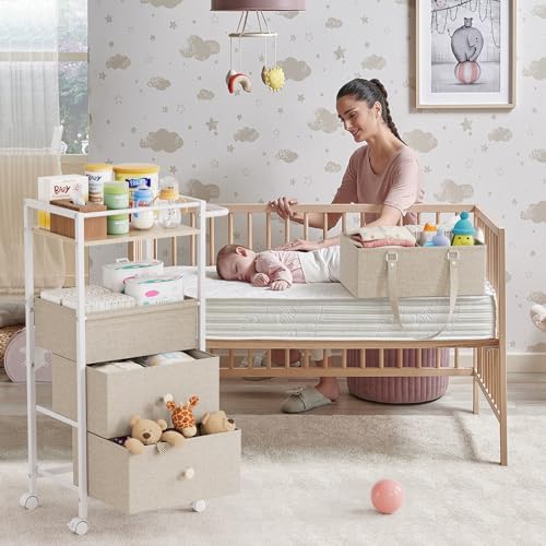 3In1 Modanais Baby Diaper Caddy Organizer Cart - Image 3