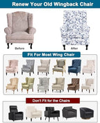 CRFATOP Wingback Chair Covers Wing Armchair Slipcovers - Image 4