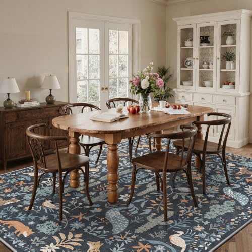 BESBLEE 9X12 Washable Area Rug for Living Room, Animal Non Slip - Image 3
