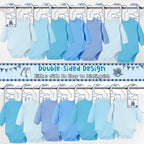 Baby Closet Dividers 8PCS, Denim Themed Wooden Double-Sided Clothes Size - Image 2