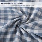 2 Pack Dust Blue Gingham Lumbar Throw Pillow Shams 12''x20'' - Image 6