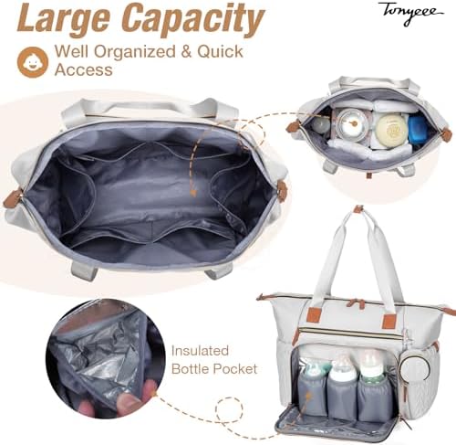 Diaper Bag Tote, Large Baby Hospital Bag - Image 3