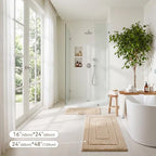 GRANNY SAYS Khaki Bathroom Runner Rug 24" x 48", Soft Microfiber Bath Mat - Image 5