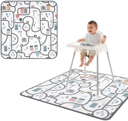 BapronBaby Tiny Town Waterproof Splash Mat Catch All Floor Cover by BapronBaby