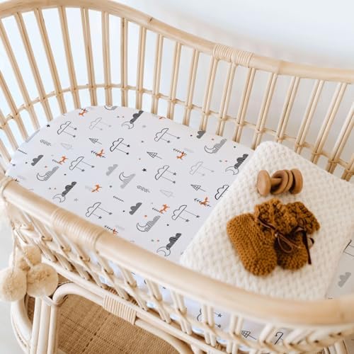 Stretch Fitted Bassinet Sheet Set BROLEX 2 Pack Cradle Sheets - Image 5
