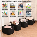 ICERZCZ Black Storage Baskets for Shelves, Small Storage Baskets for Organizing - Image 4