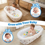 UNEEDE Inflatable Baby Bathtub, Portable Baby Tub - Image 7