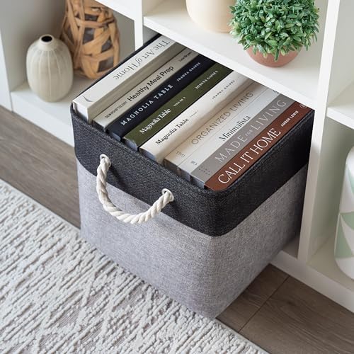 OrganiHaus 12x12 Cube Storage Bins, Rope Handles - Image 4