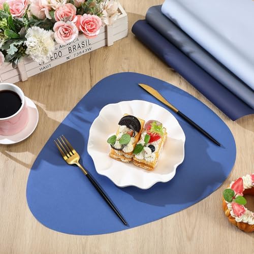 100 Pcs Disposable Paper Placemats Bulk 16.5"x13" Pebble Shape Place Mats - Image 3