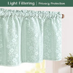 ASPMIZ Linen Valances for Windows Double Layer Valance Curtains for Kitchen - Image 4