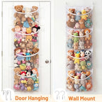 Ofiray-home Over The Door Stuffed Animal Storage, Cotton Toy Organizer - Image 5