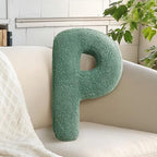 Green Letter Pillow Soft Couch Decorative Alphabet Cushion Boys Girls Gifts by huraty