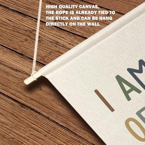 Qpenm I Am a Son of the King Hanging Wall Canvas Banner, Encourage Quote - Image 6