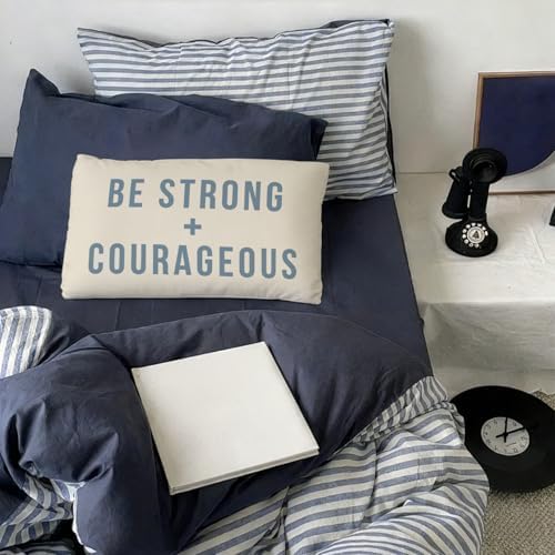 Be Strong and Courageous 12x20 Pillow Cover - Image 6