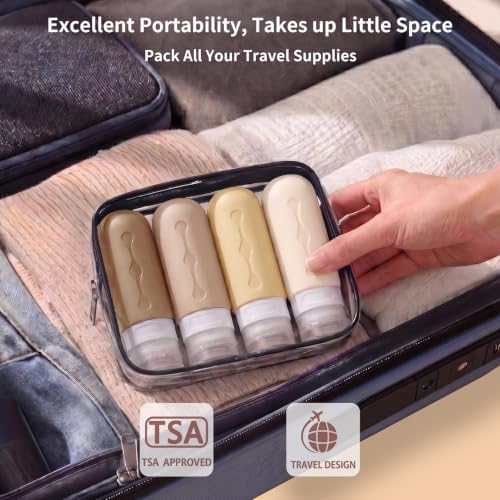 Gemice Travel Bottles for Toiletries Tsa Approved Travel 3oz Size Containers - Image 4