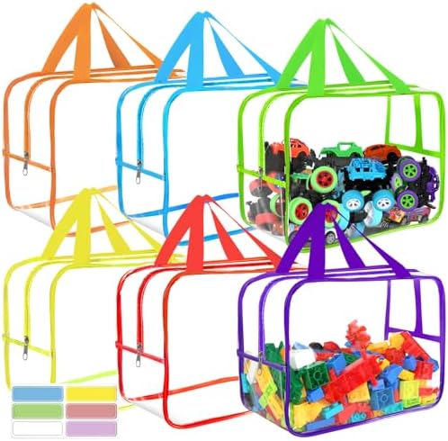 6 Colors Widen X-Large Toy Storage Bags 12.6×9.25×6.9In by OPELETNNT