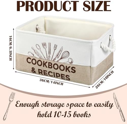 Marsui 1 Pcs Cookbook & Recipe Book Basket Cook Lover Gifts - Image 2