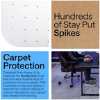 GORILLA GRIP Office Chair Mat for Carpet Floors, Heavy Duty 36x48 Clear Lip - Image 3