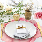 Geosar 200 Pcs Pink Floral Paper Placemats and Coasters Rose Flower Design - Image 5