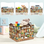 Clastyle Cat Book Shelf Basket for Reading Room Collapsible Toy Gift Kid - Image 5
