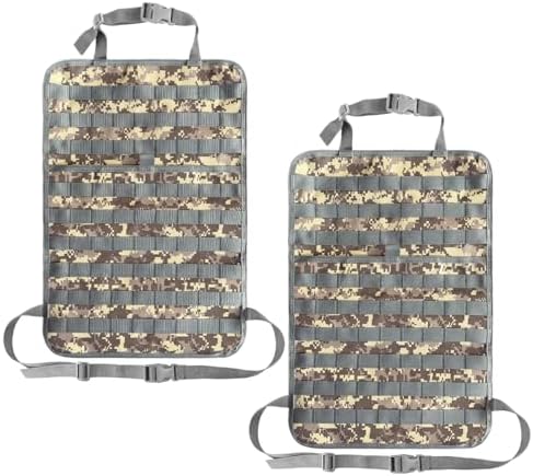 2 PCS Car Seat Back Organizer, Tactical MOLLE Sag Proof Vehicle Panel Backseat by Unknown