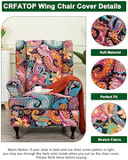 CRFATOP Wingback Chair Covers Stretch Armchair Slipcovers - Image 2