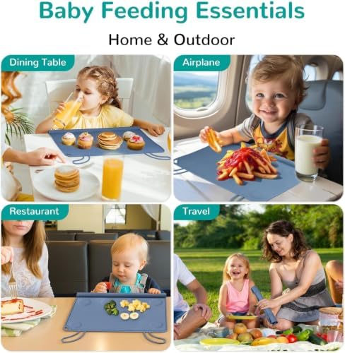 Silicone Placemat for Baby Self-Eating: Dishwasher Safe & Non-Slip for Dining - Image 7