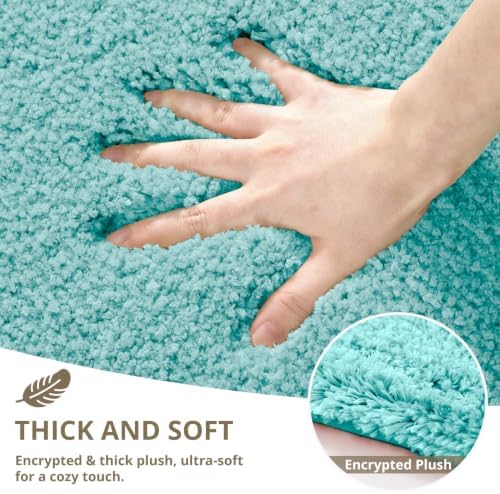 Polyester Bathroom Rug 30"x50" Aqua Haze, Large Soft Bath Mat - Image 4